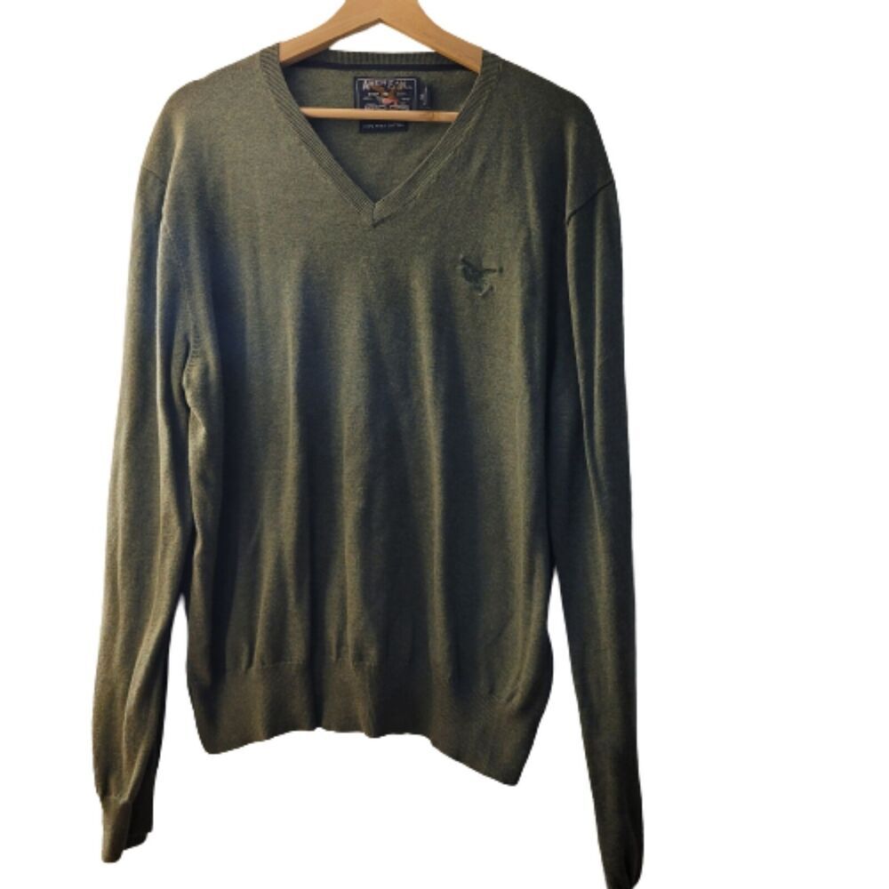 American Living (Ralph‎ Lauren) 100% Pima Cotton Men's Green Sweater Size XL
